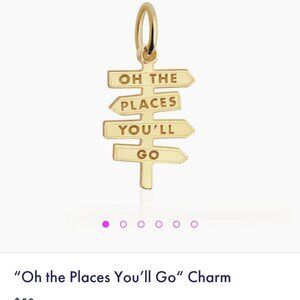 Dr. Suess Oh The Place You'll Go JET SET CANDY charm gold vermeil